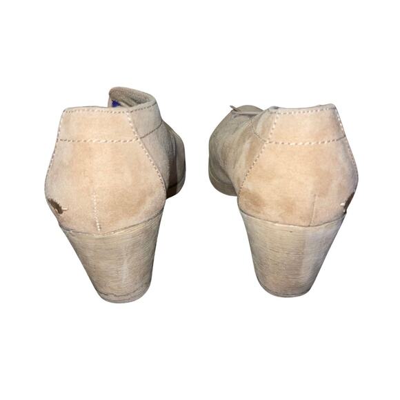 Rocket Dog Ankle Boots Beige Suede Size 9 Lace up Booties Chunky Heel Y2K - Picture 4 of 8